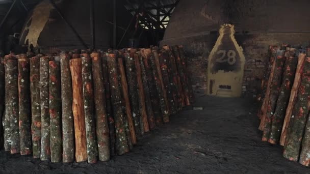 Pérák Malajsie Června 2023 Záběry Výroby Dřevěného Uhlí Dopravy Vaření — Stock video
