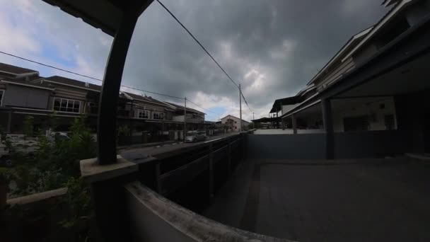 Time Lapse Temps Changeant Donnant Sur Porche Balcon — Video