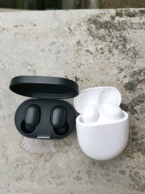 wireless earbuds and its charging case