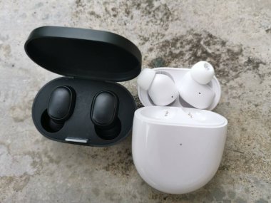 wireless earbuds and its charging case