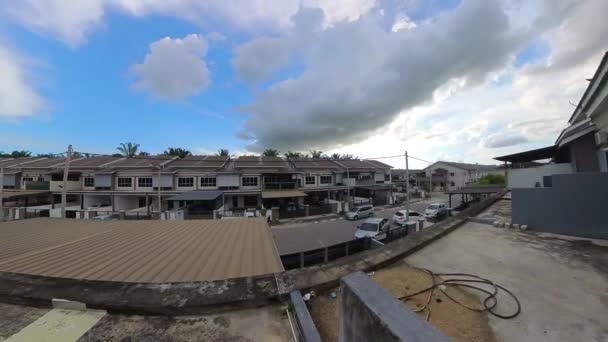 Upływ Czasu Zmiennej Pogody Balkonu Dachowego — Wideo stockowe