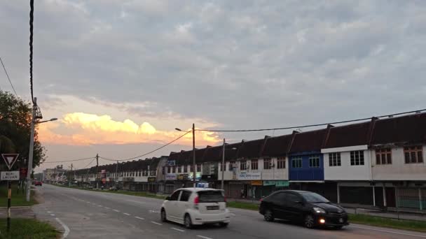 Perak Malaysia 2023 Augusti Bilder Från Den Livliga Soluppgången Längs — Stockvideo