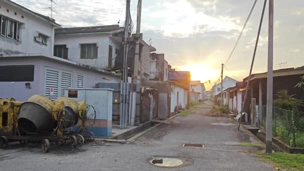 Perak Malezja Sierpnia 2023 Zapis Ruchliwego Porannego Wschodu Słońca Wzdłuż — Wideo stockowe