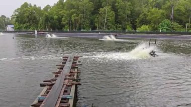Balık havuzu karides çiftliği tarım makinesi için Paddle Wheel Aerator