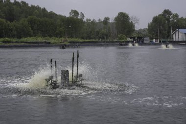 Balık havuzu karides çiftliği tarım makinesi için Paddle Wheel Aerator 