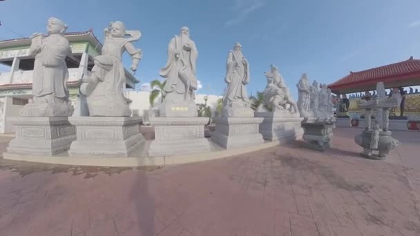 Ситиаван Перак Малайзия Января 2024 Года Гигантские Статуи Божества Найденные — стоковое видео
