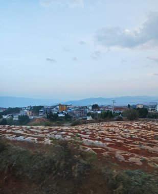 DongChuan, Çin tarım manzarası manzarası..