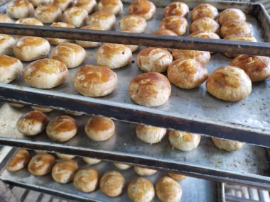 Geleneksel Çin kokulu Heong bezelye bisküvileri..