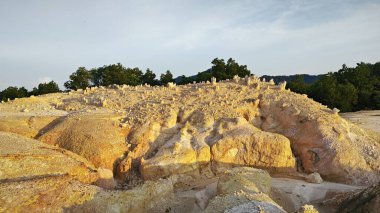 Formation scene around the soil texture and pattern of the limestone hill. clipart