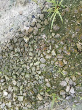 Kırsal yolların yüzey dokusu birleşik taşlardan oluşmuş ya da atılmış kayalardan oluşmuş..