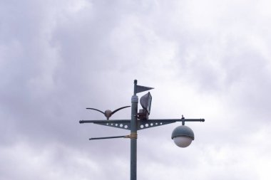 Sokak direğine bakarken kızılötesi görüntü.