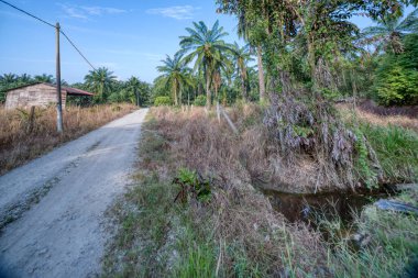 Boş bir ev çiftlikte tek başına duruyor.