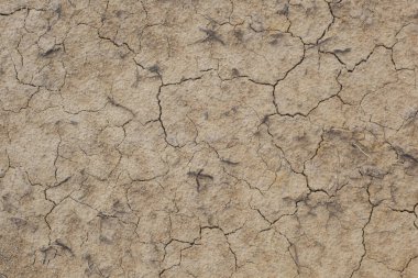 Kurumuş toprak yüzeyinin şekli ve dokusu sıcak havaya bağlı.. 