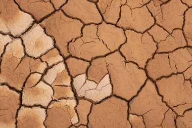 Kurumuş toprak yüzeyinin şekli ve dokusu sıcak havaya bağlı.. 