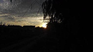 Parlak güneş ışığı yolun ortasında ışıldıyor. Mesafe ufku..