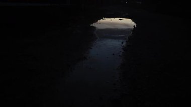 Uzaktaki renkli şafak gökyüzü görüntüsü