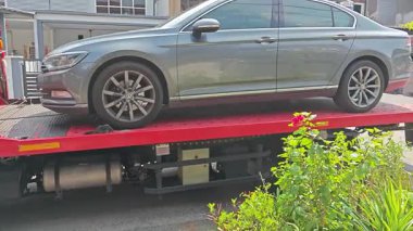 Perak, Malezya. 20 Mayıs 2025: Nakliye Taşımacılık Aracı Kurtarma Aracı Olay Yeri İnceleme Taman Mas 1, Kg Koh. 