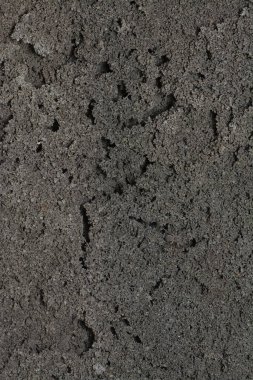 Ateş karıncaları labirenti kara toprak desenli yuvaya yakın çekim. 