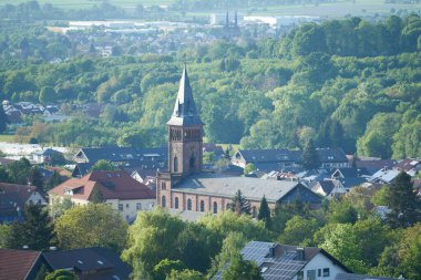 old sandstone church in a small village near the