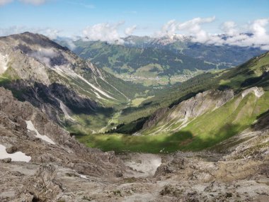 beautiful mountain valley in the alps clipart