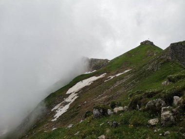 Ferrata üzerinden Mindelheimer klettersteig 'deki Capricorn' lar