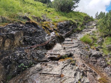 Dağlarda yürüyüş yolu