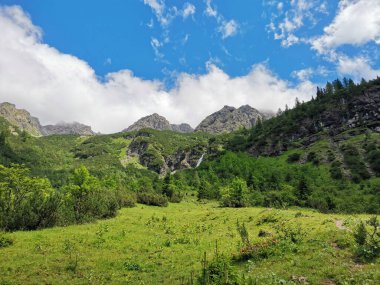 İlkbaharda Alplerde yürüyüş