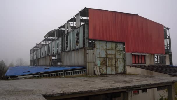 Viejo Edificio Industrial Abandonado — Vídeos de Stock