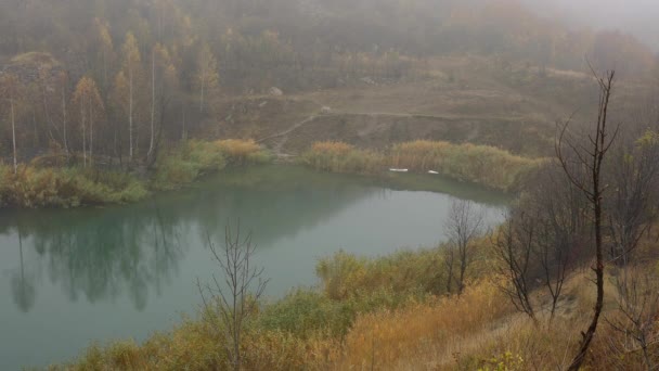 Озеро Москва Зеница Босния Герцеговина Туман — стоковое видео