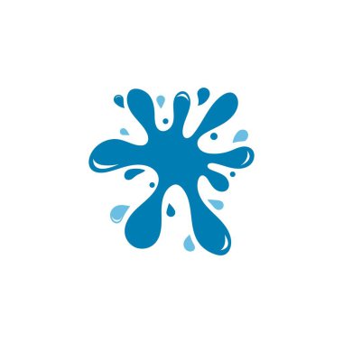Su Sıçratma logo vektör resimleme tasarımı 