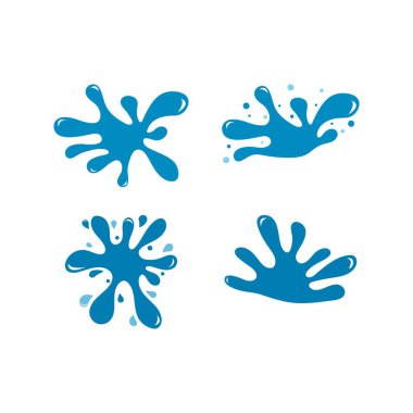 Su Sıçratma logo vektör resimleme tasarımı 