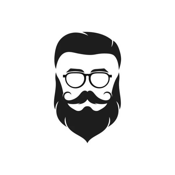 Zeichen Der Herren Mit Brille Logo Vektor Symbol Illustration Design — Stockvektor