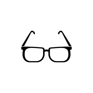 Gözlük logo tasarım vektör simgesi 
