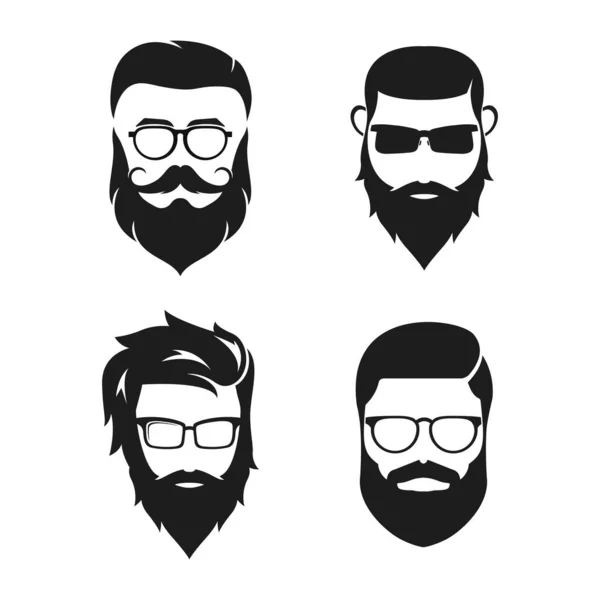 Znak Dżentelmenów Noszących Okulary Logo Wektor Ikona Ilustracja Projekt — Wektor stockowy