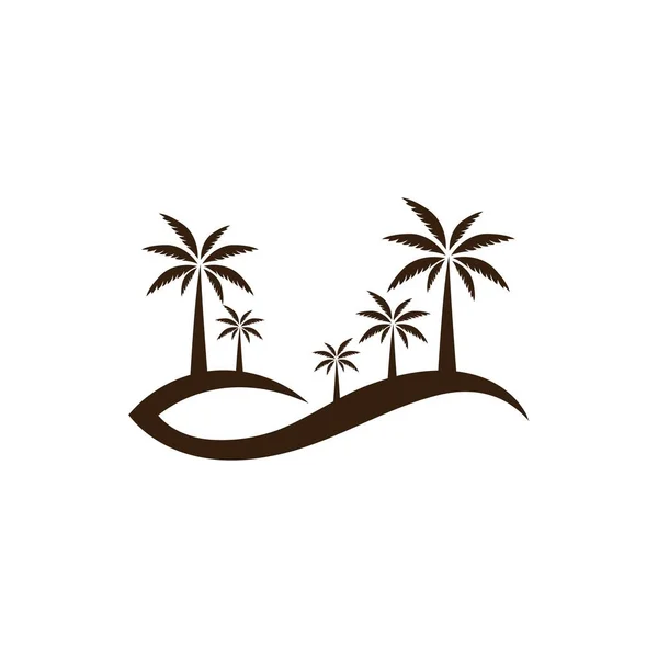 Логотип Пальмового Дерева Векторний Дизайн Ілюстрації — стоковий вектор