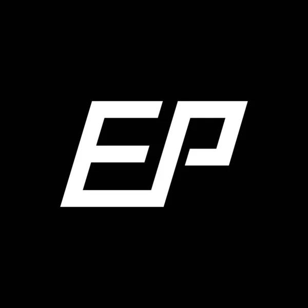 文字Ep初期ロゴベクトルアイコンイラストデザイン — ストックベクタ