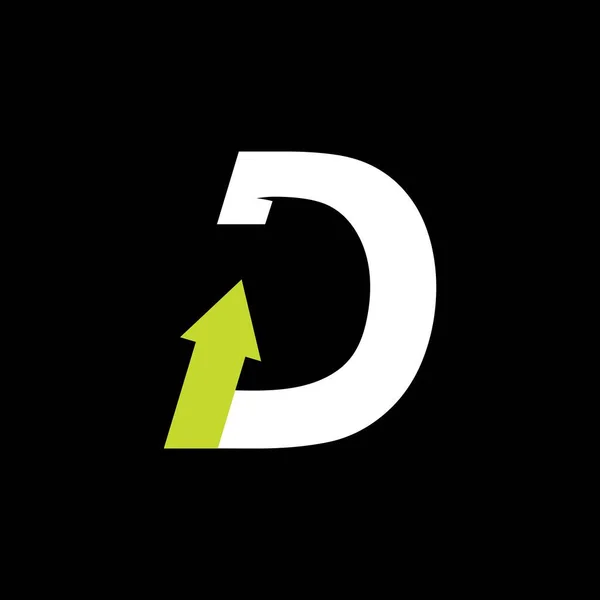 Letra Inicial Com Seta Profissional Logotipo Ícone Vetor Ilustração Design — Vetor de Stock