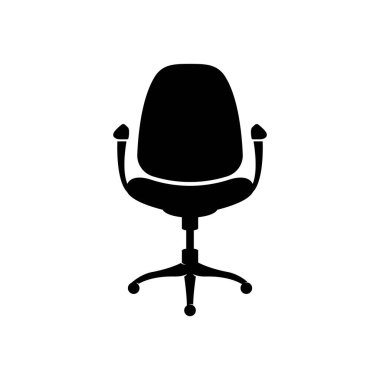 Ofis sandalyesinin basit logo vektör resimleme dizaynı 