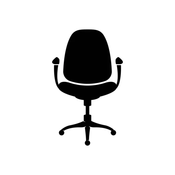 Ofis Sandalyesinin Basit Logo Vektör Resimleme Dizaynı — Stok Vektör