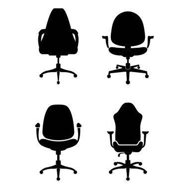 Ofis sandalyesinin basit logo vektör resimleme dizaynı 
