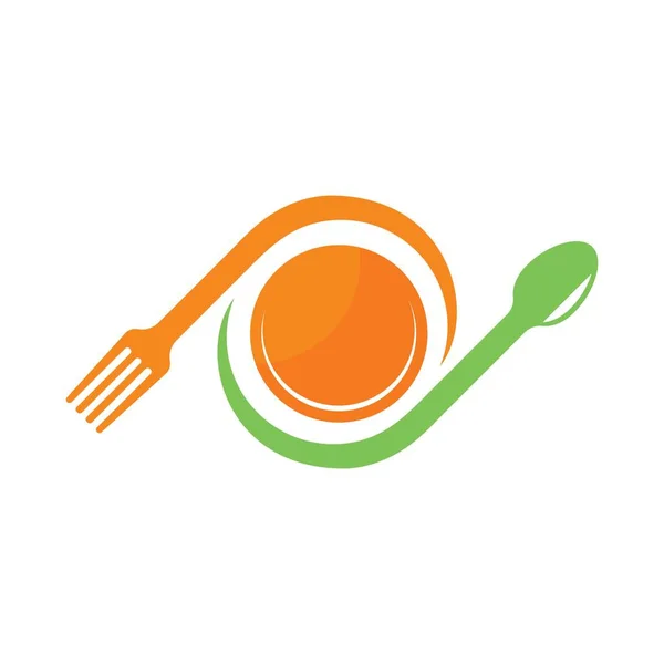 Zeichen Der Einfachen Restaurant Logo Vektor Symbol Illustration Design — Stockvektor