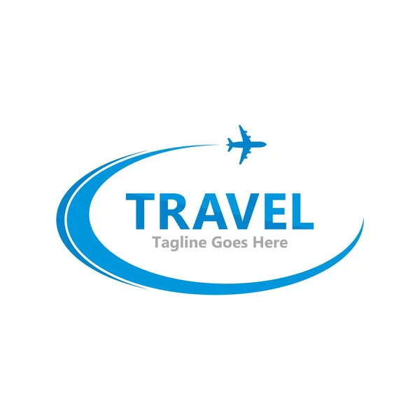 旅行代理店のための旅行ロゴのセットベクトルアイコンイラストデザイン — ストックベクタ