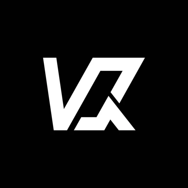 Initial Letter Logo Black Background Vector Icon Illustration Design — Stock Vector