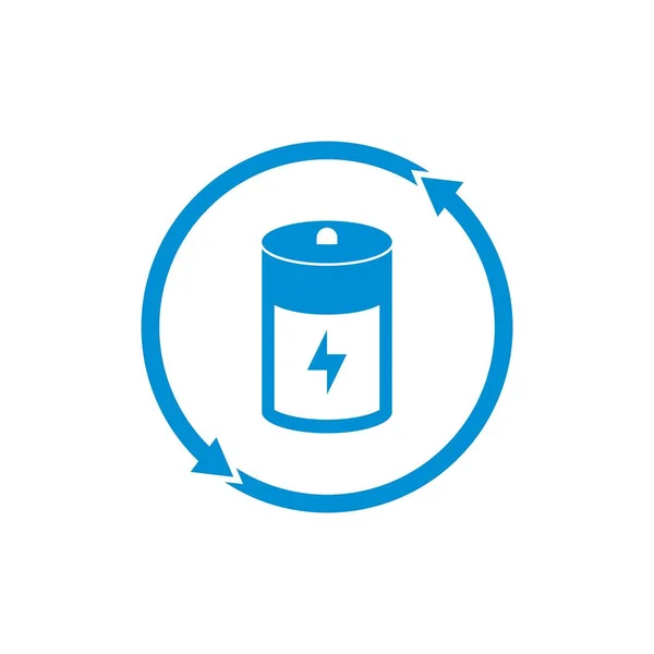 Symbol Battery Charging Logo Icon Illustration Design — Stock Vector