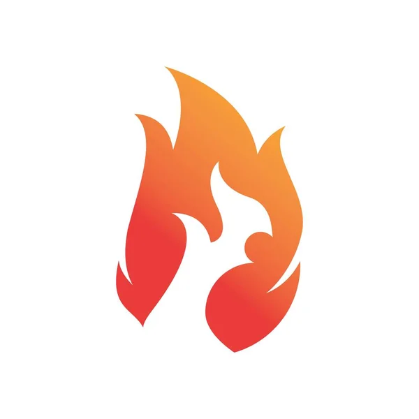 Alev Logosu Vektör Simgesi Yağ Gaz Enerji Logosu Kavramını Ateşle — Stok Vektör