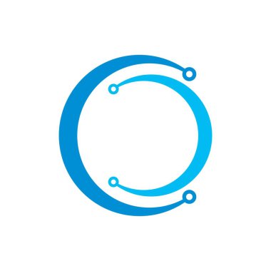 Vektör Logo Teknolojisi konsept çizim tasarımı 