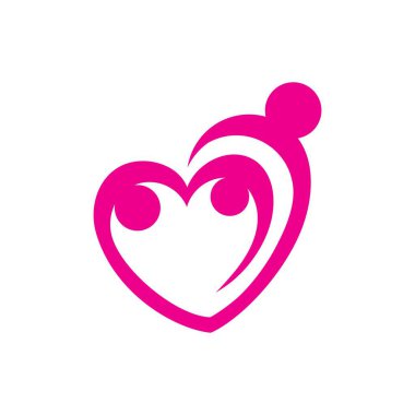 Aile bakımı logo vektör illüstrasyon tasarımının sembolü 