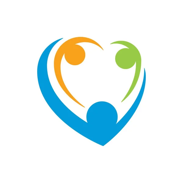 Symbol Family Care Logo Vector Icon Illustration Design — Stock Vector