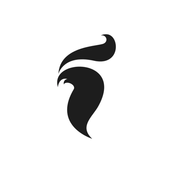 Signo Pájaro Logotipo Simple Vector Icono Ilustración Diseño — Archivo Imágenes Vectoriales