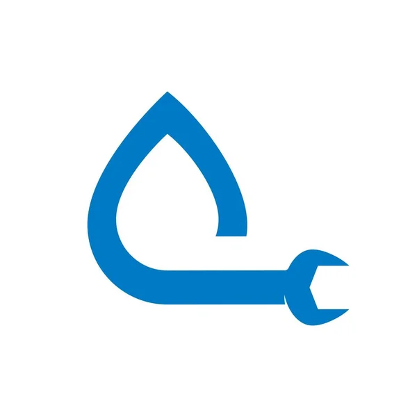 Plomberie Logo Vectoriel Icône Illustration Design — Image vectorielle